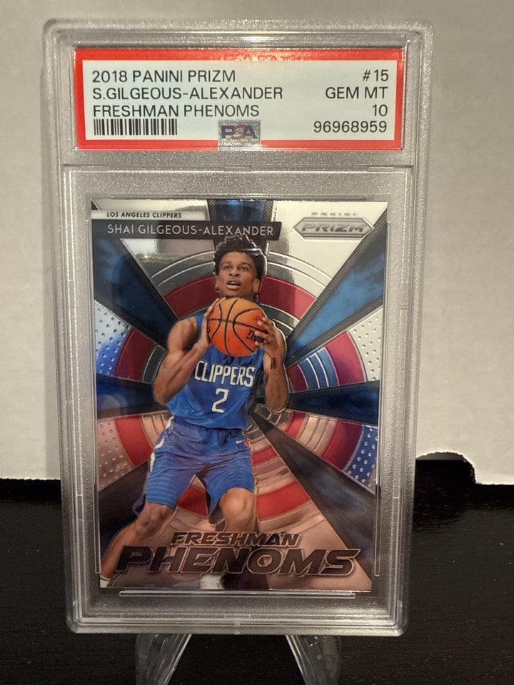 Shai Gilgeous-Alexander 2018 Panini Prizm Freshman Phenoms Rookie, PSA 10 Gem Mint