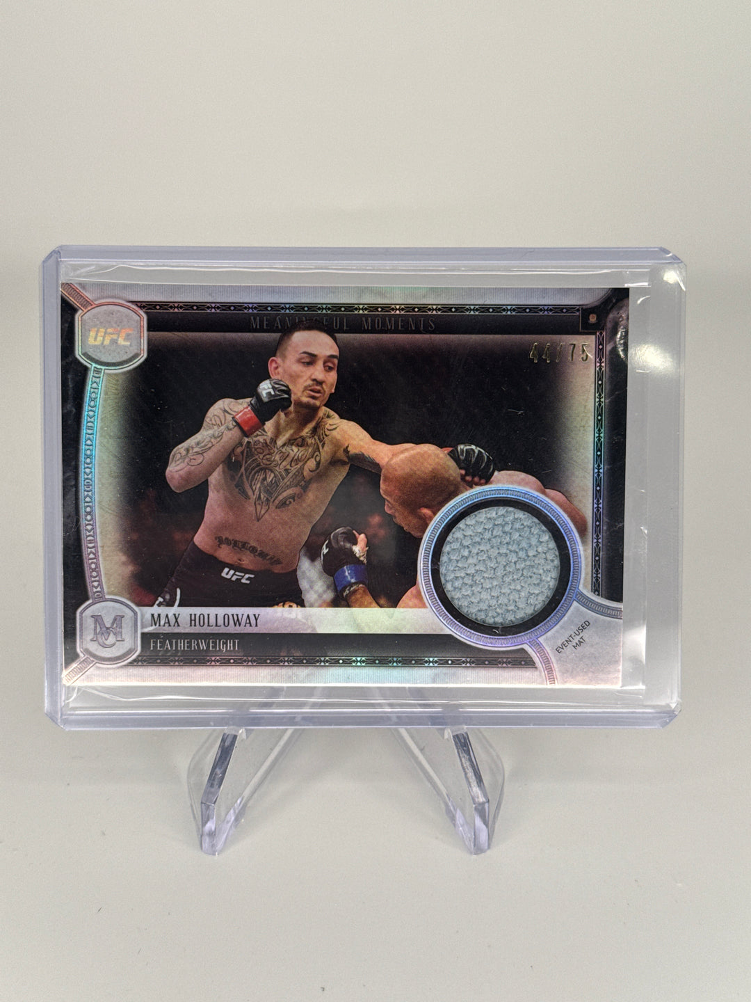 Max Holloway 2018 Topps Museum Collection Event Used Mat, 44/75