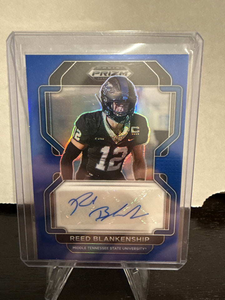 Reed Blankenship 2022 Panini Prizm Draft Picks Auto Blue, 045/149