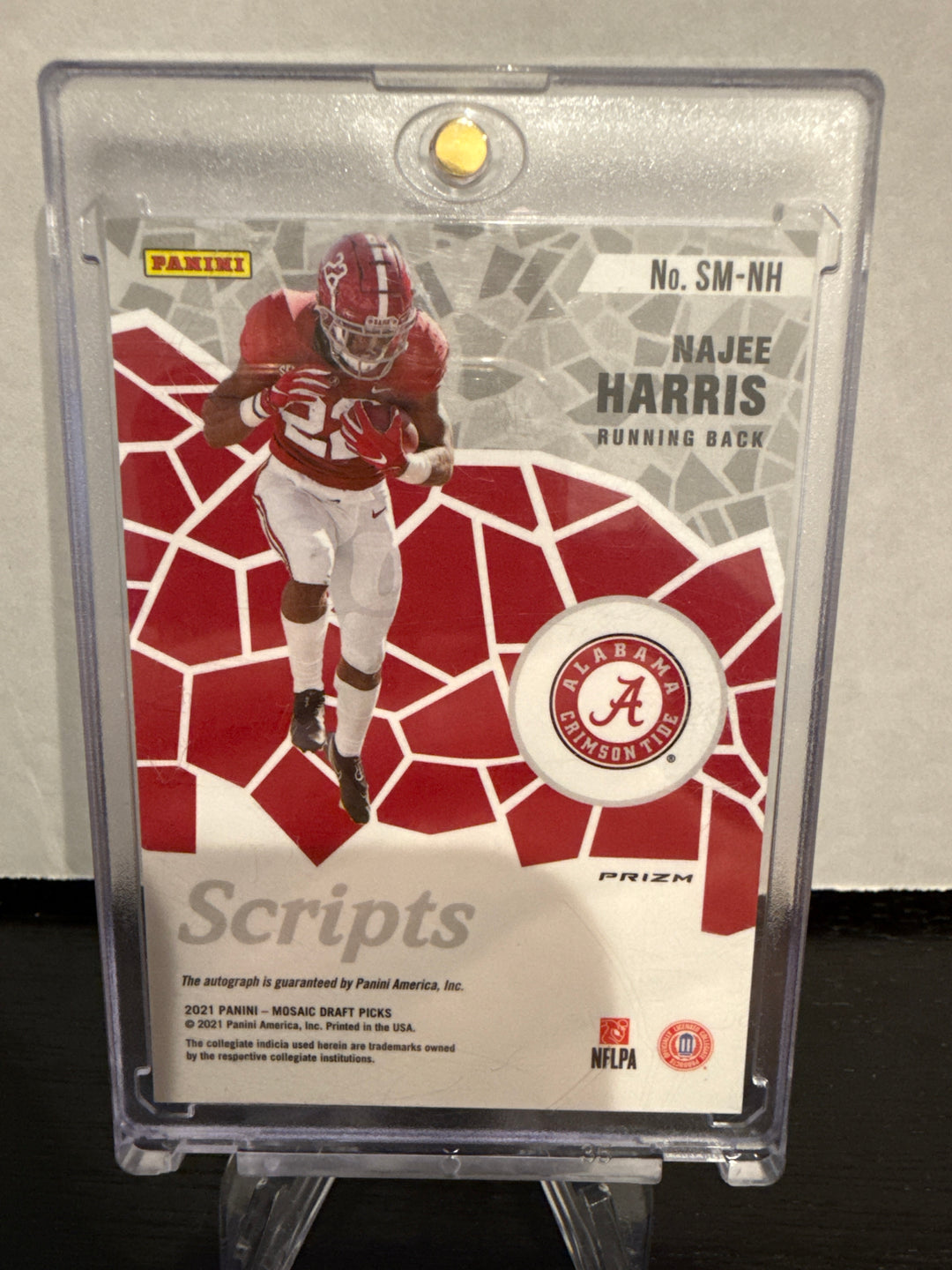 Najee Harris 2021 Panini Mosaic Draft Picks Rookie Autograph