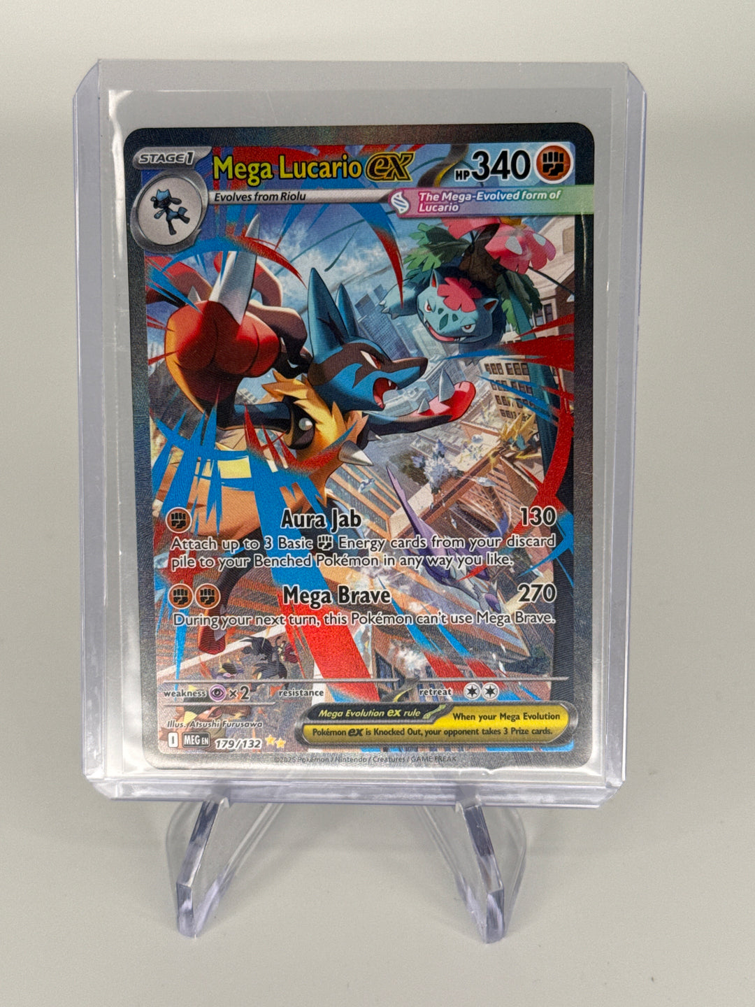 Pokemon TCG 2025 Mega Lucario EX Mega Evolutions Full Art Special Illustration Rare, 179/132