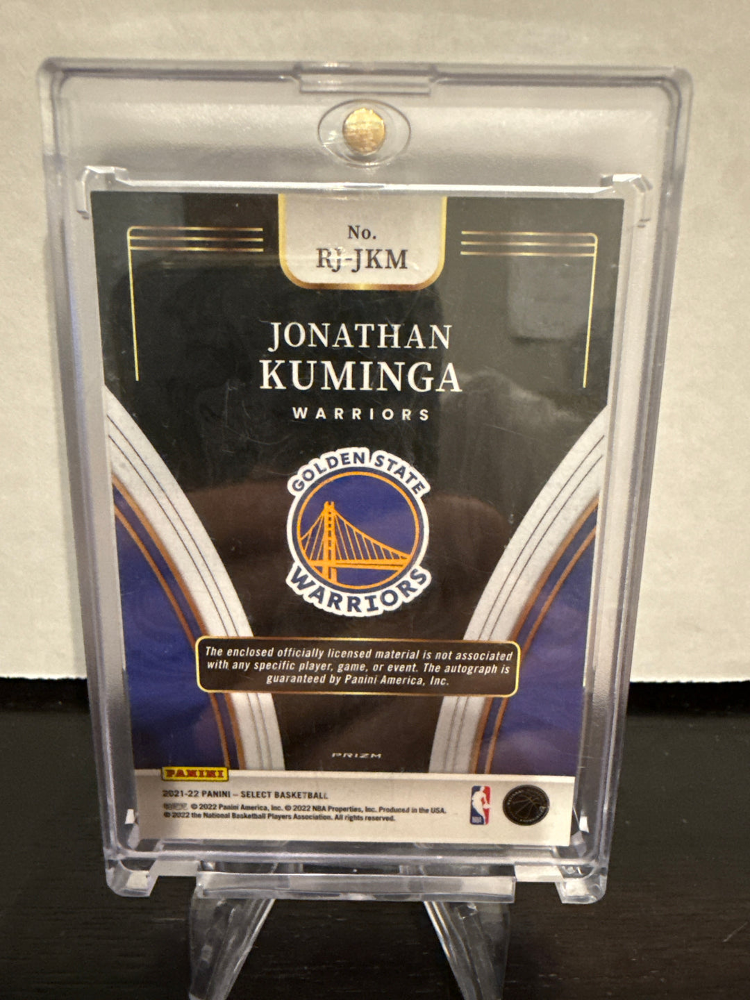 Jonathan Kuminga 2021-2022 Panini Select Rookie Patch Auto Disco
