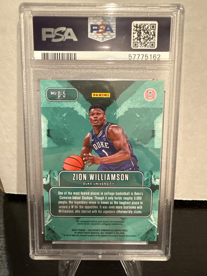 Zion Williamson 2020 Panini Prizm Draft Picks SSP Downtown Case Hit, PSA 9 Mint