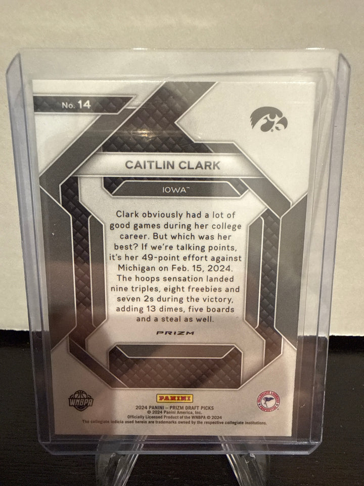 Caitlin Clark 2024 Panini Prizm Draft Picks New Recruits Ice Rookie