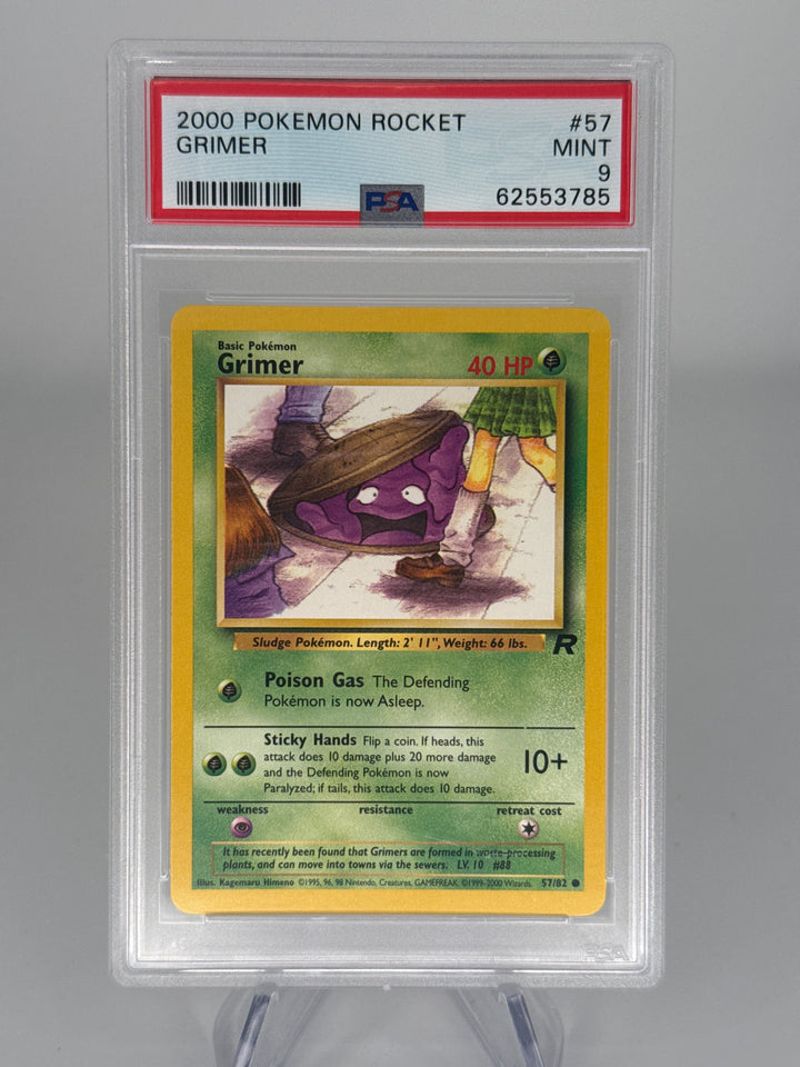 Pokemon TCG 2000 Grimer Team Rocket, 57/82, PSA 9 Mint