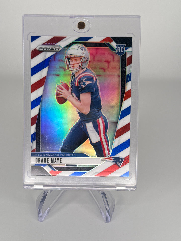Drake Maye 2024 Panini Prizm Red/White/Blue Rookie