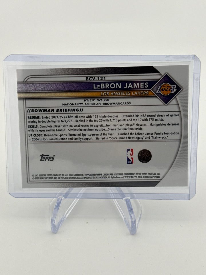 Lebron James 2025 Bowman Chrome Magenta Refractor, 052/275