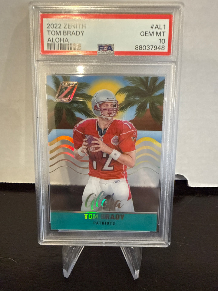 Tom Brady 2022 Panini Zenith Aloha SSP Case Hit, PSA 10 Gem Mint
