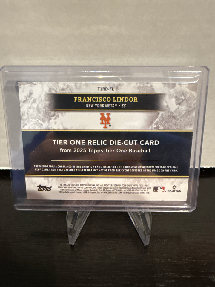 Francisco Lindor 2025 Topps Tier One Game Used Relic, 064/149
