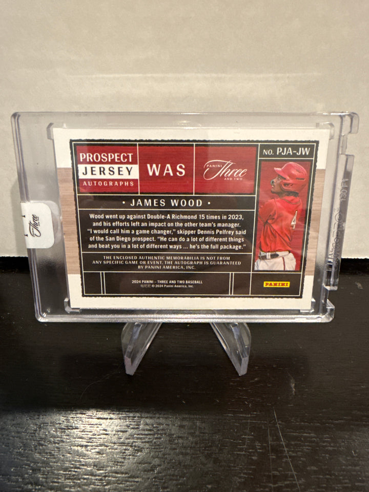 James Wood 2024 Panini Three & Two Prospect Patch Auto, 57/99