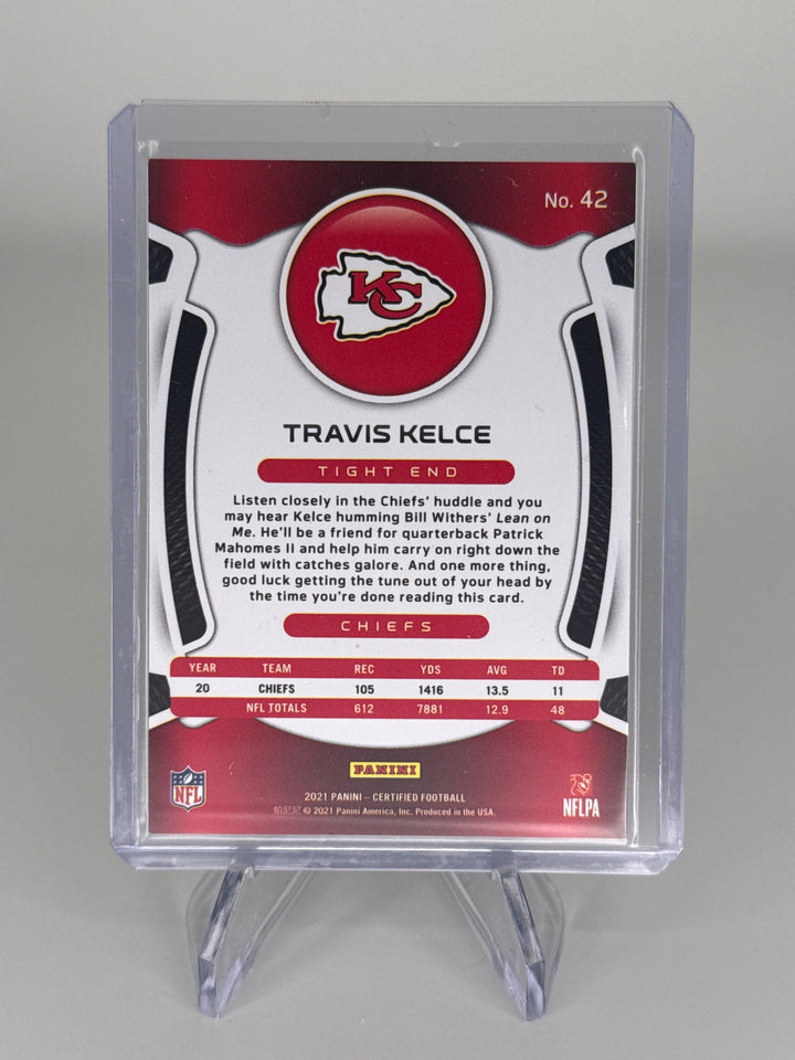 Travis Kelce 2021 Panini Certified Gold Mirror FOTL, 10/15