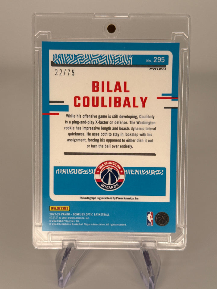 Bilal Coulibaly 2023 Panini Donruss Optic Pink Velocity Rated Rookie Auto, 22/79