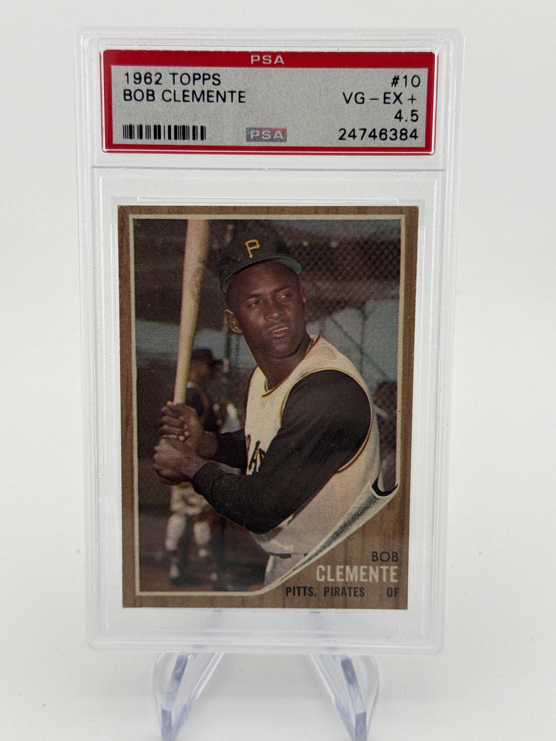 Bob Clemente 1962 Topps, PSA 4.5