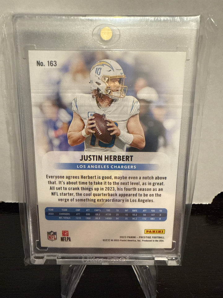 Justin Herbert 2023 Panini Prestige Platinum Extra Points, 06/10