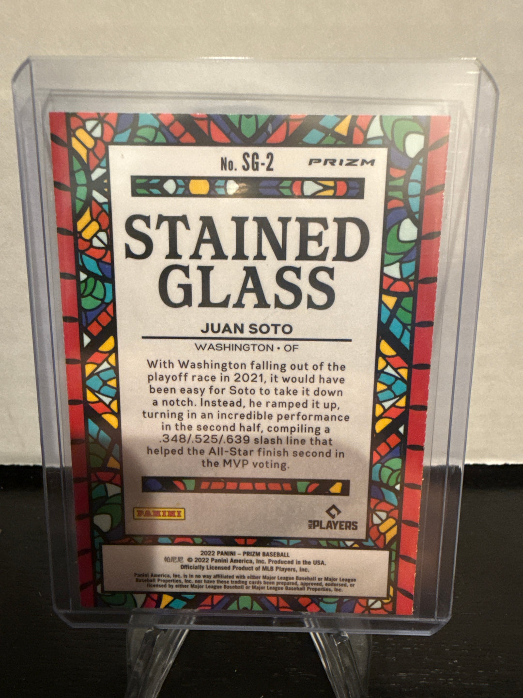 Juan Soto 2022 Panini Prizm Stained Glass Silver