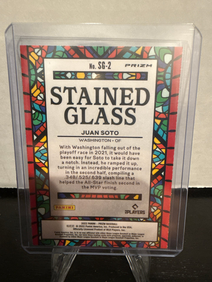 Juan Soto 2022 Panini Prizm Stained Glass Silver