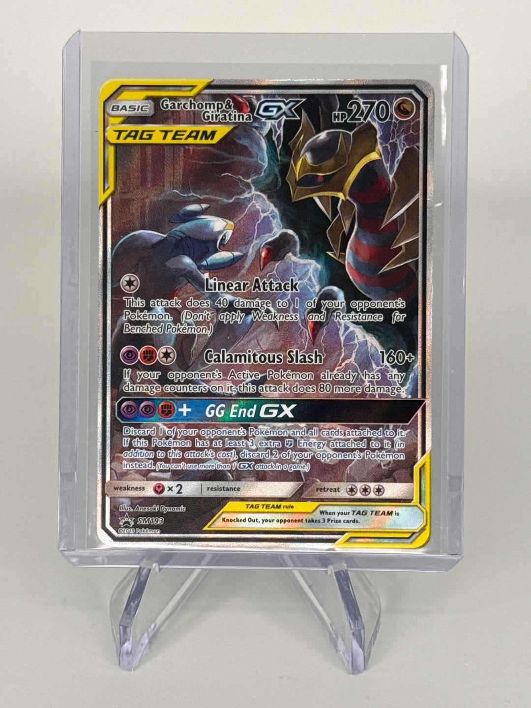 Pokémon TCG 2019 Garchomp & Giratina GX Tag Team Black Star Promo, SM193