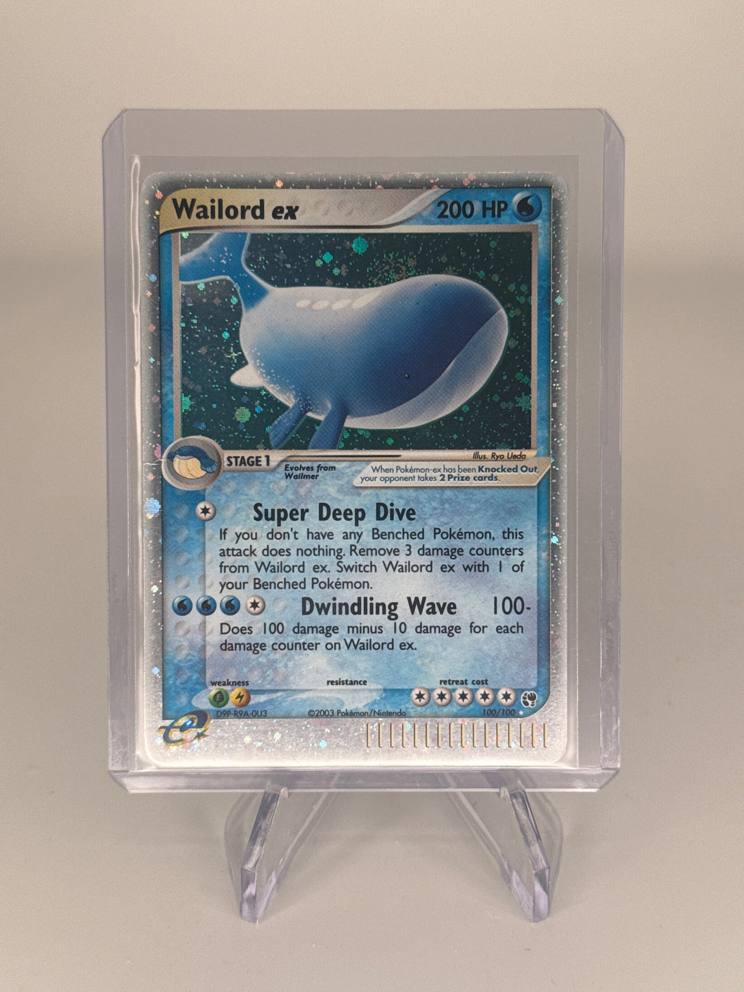 Pokemon TCG 2003 Wailord EX Sandstorm Holo, 100/100