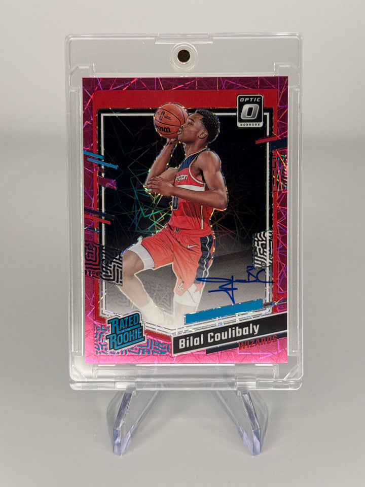 Bilal Coulibaly 2023 Panini Donruss Optic Pink Velocity Rated Rookie Auto, 22/79