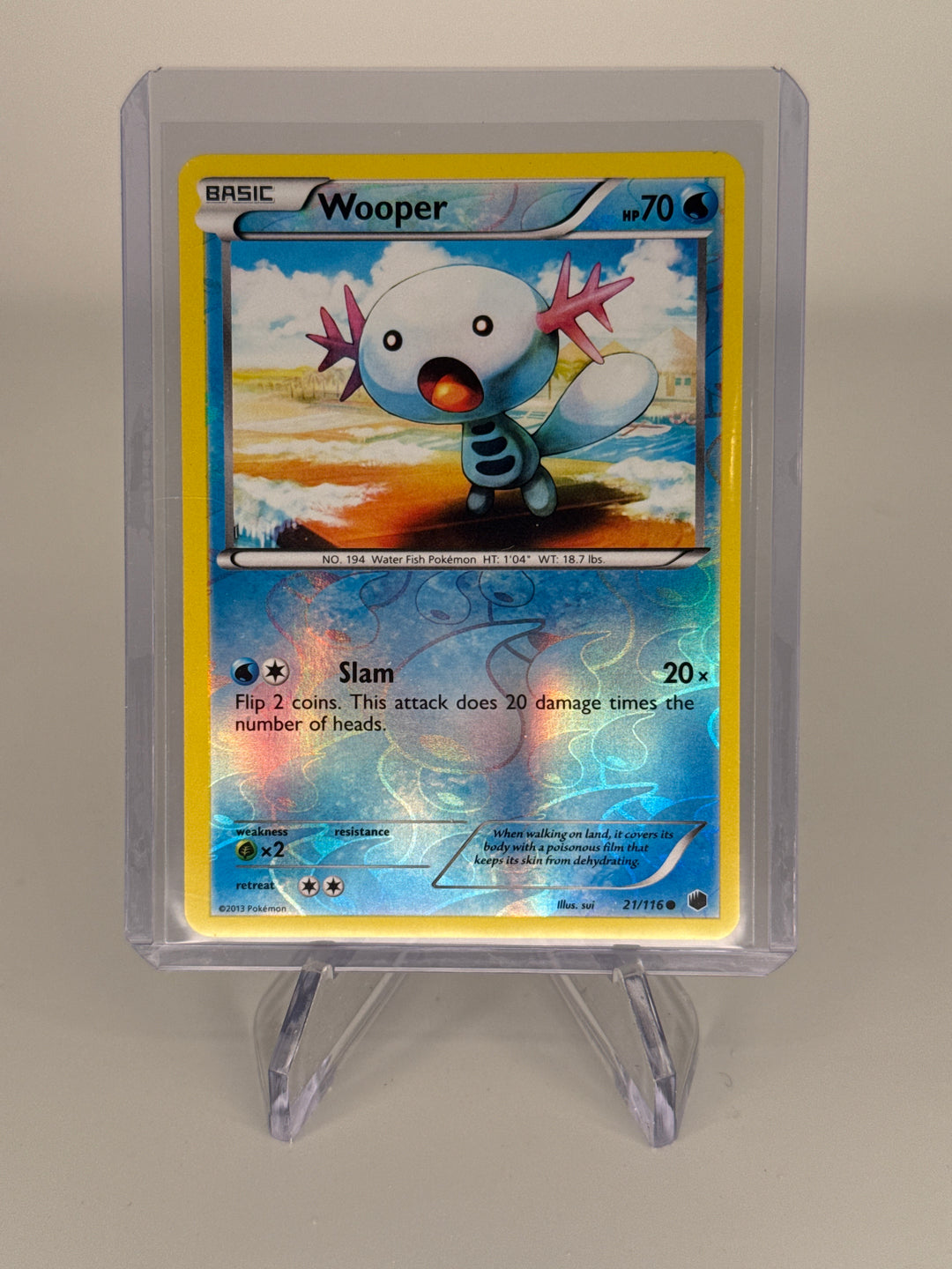 Pokemon TCG 2013 Wooper Plasma Freeze Reverse Holo, 21/116