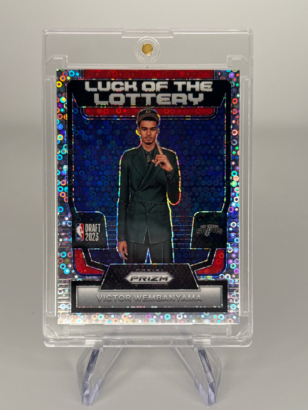 Victor Wembanyama 2023 Panini Prizm Luck of the Lottery Fast Break Prizm Rookie