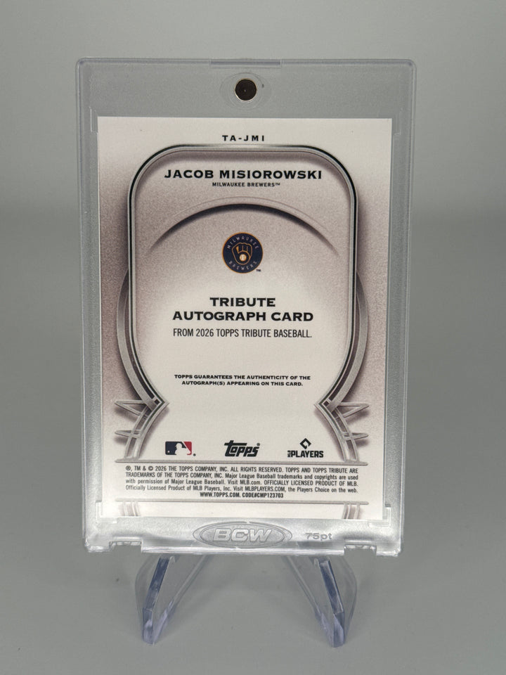 Jacob Misiorowski 2026 Topps Tribute Green Rookie Auto, 47/99