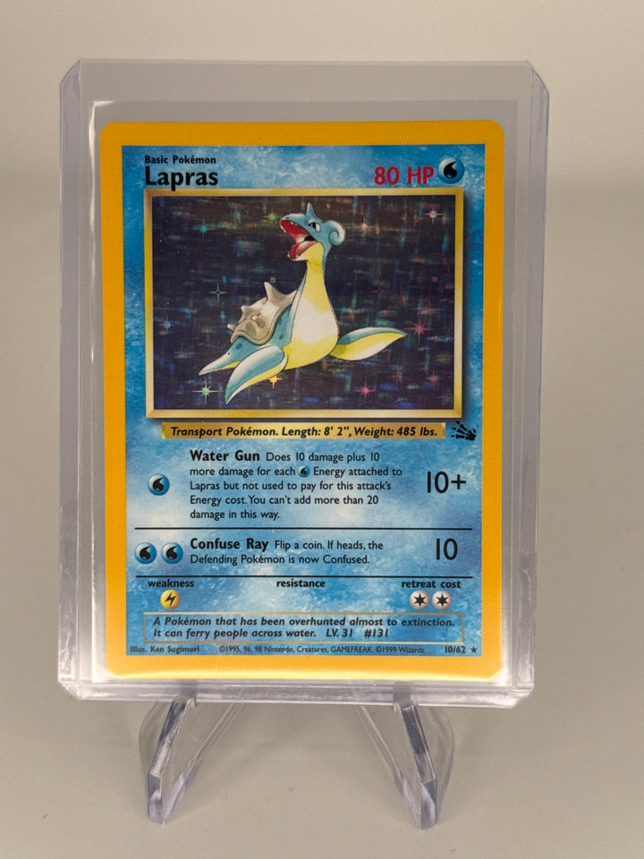 Pokemon TCG 1999 Lapras Fossil Holo, 10/62