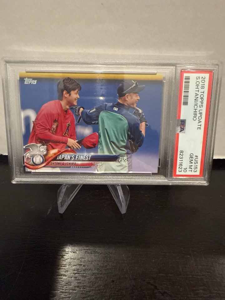 Shohei Ohtani/Ichiro 2018 Topps Update Japan's Finest, PSA 10 Gem Mint