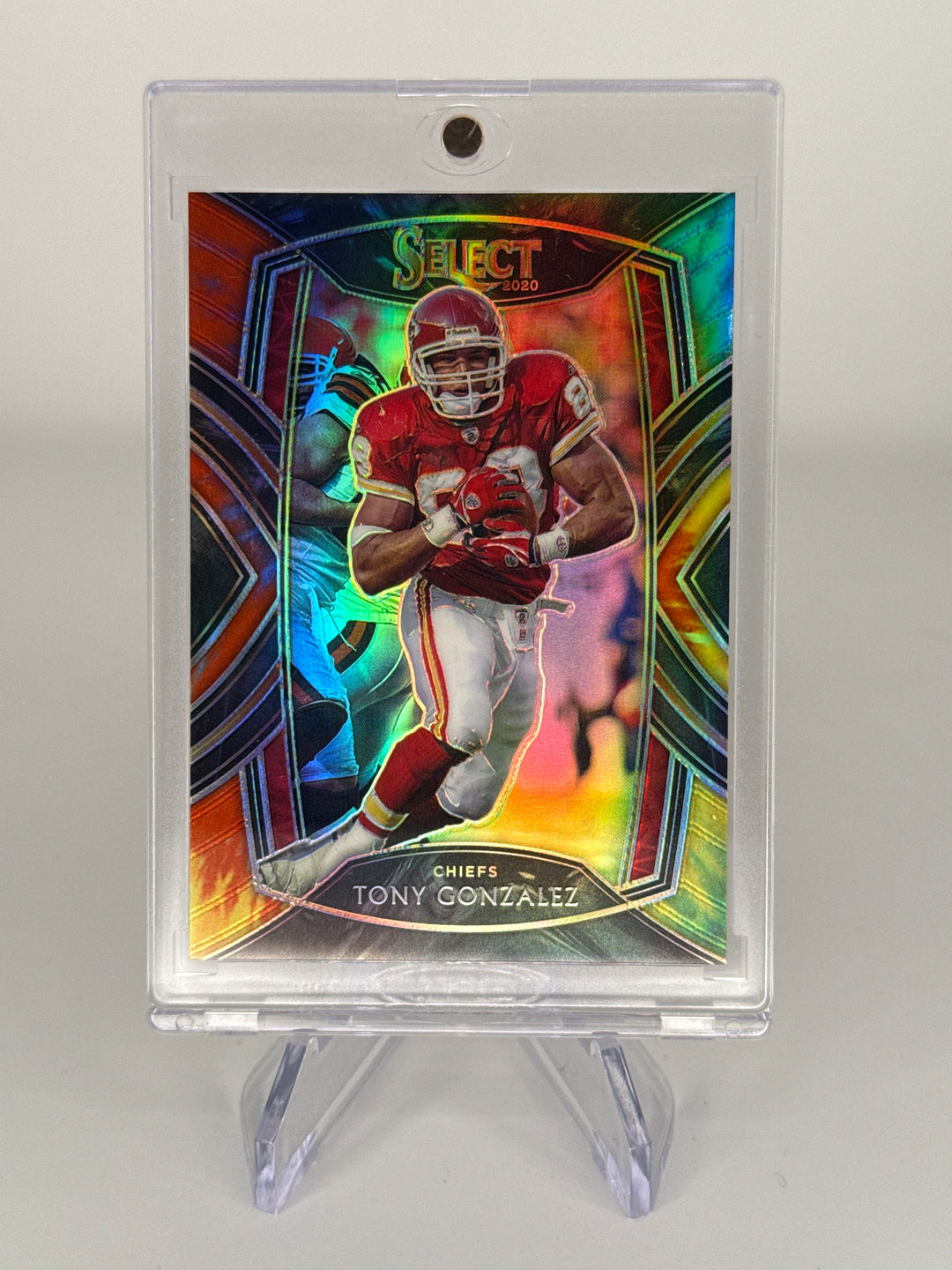 Tony Gonzalez 2020 Panini Select Tie Die Prizm, 19/25