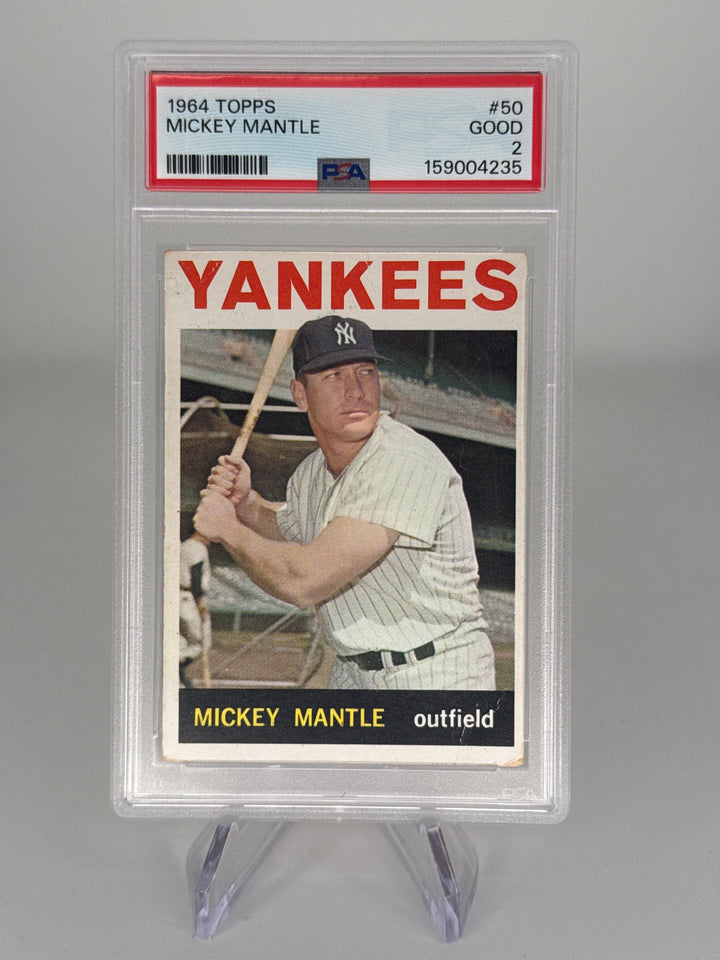 Mickey Mantle 1964 Topps, PSA 2