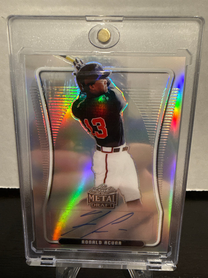 Ronald Acuna 2020 Leaf Metal Silver Auto