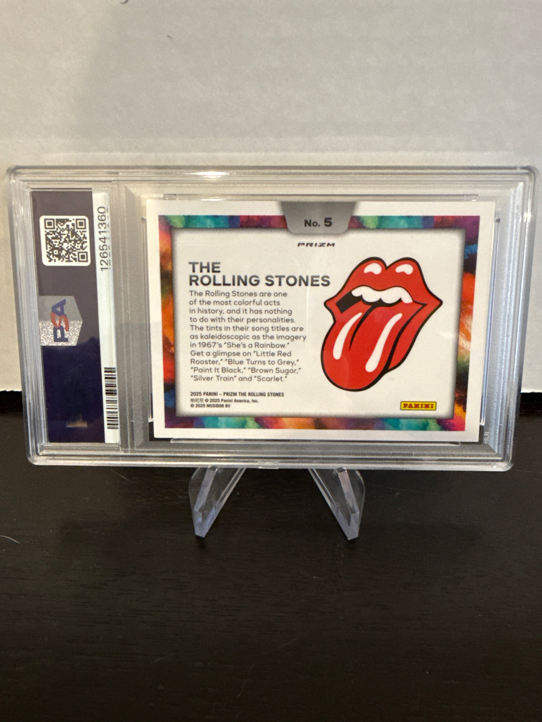 The Rolling Stones 2025 Panini Prizm Color Blast SSP Case Hit, PSA 9 Mint