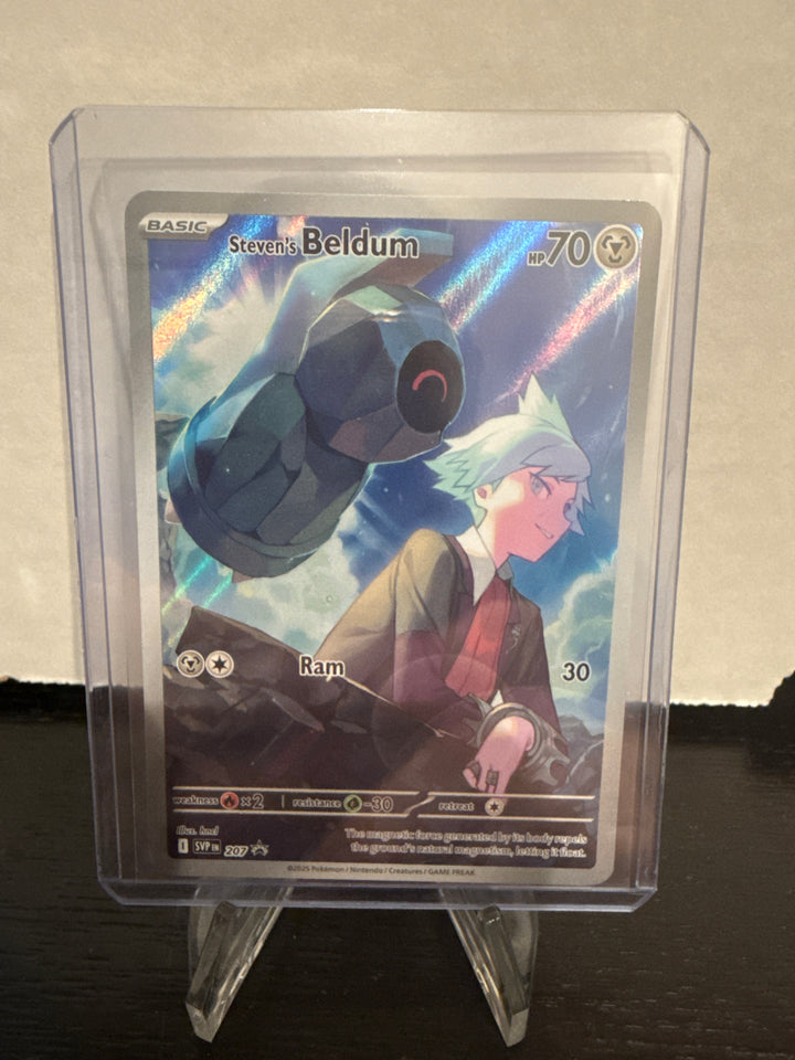 Pokemon TCG 2025 Steven's Beldum Scarlet & Violet 151 Black Star Promo, 207