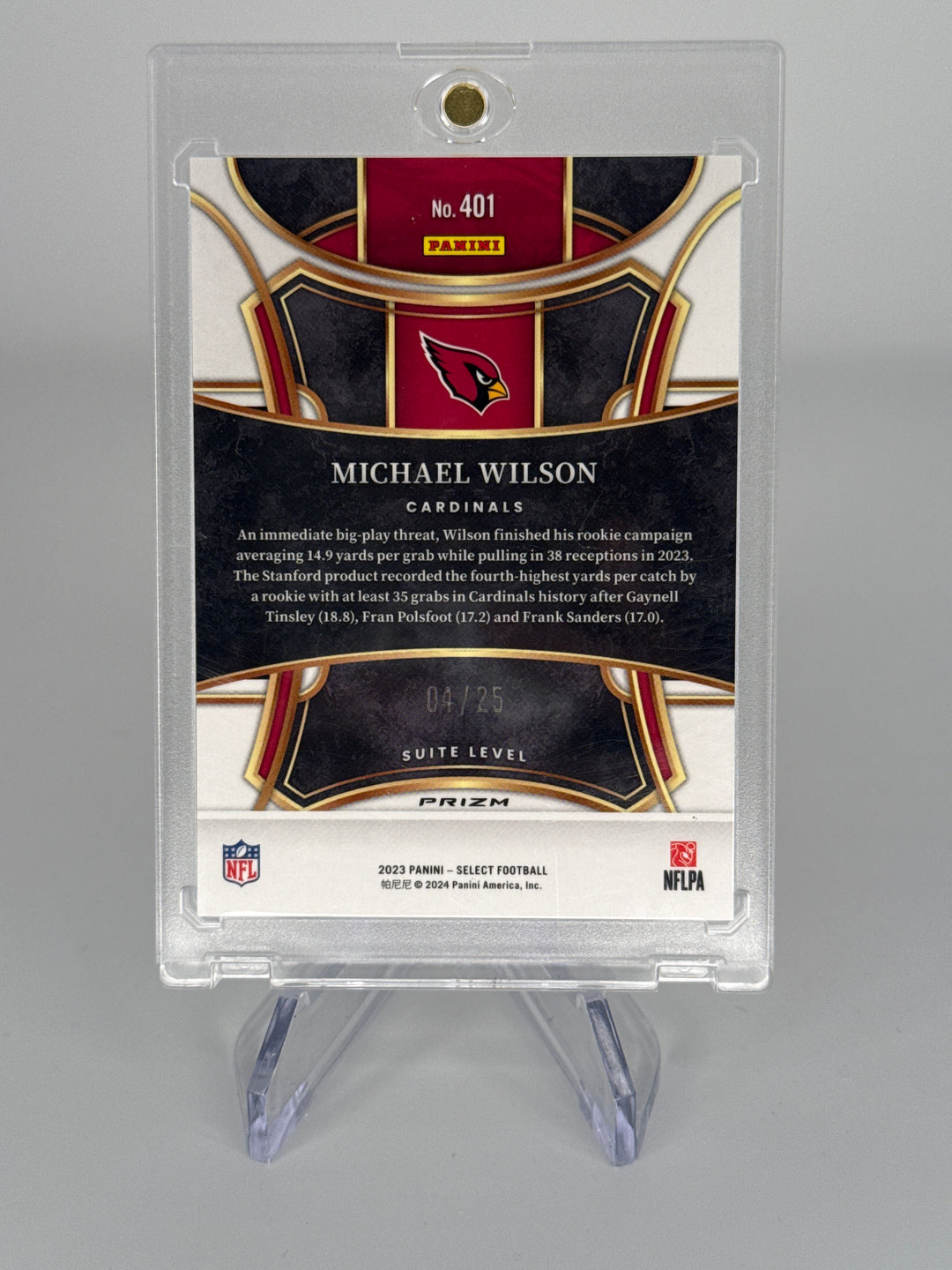 Michael Wilson 2023 Panini Select Suite Level Tie Die Rookie, 04/25