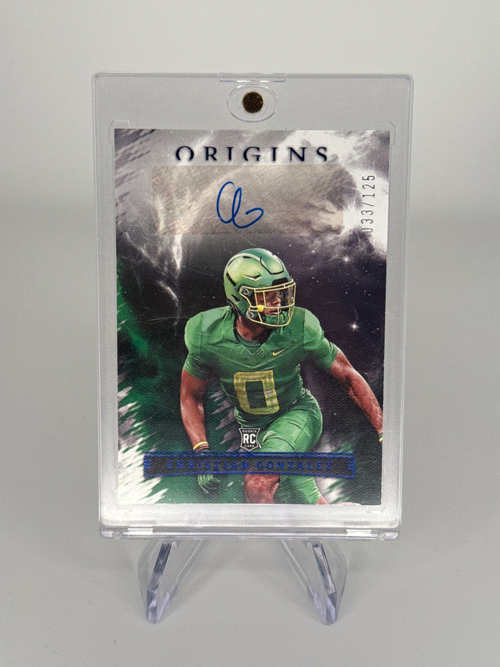 Christian Gonzalez 2023 Panini Chronicles Origins Rookie Auto, 033/125