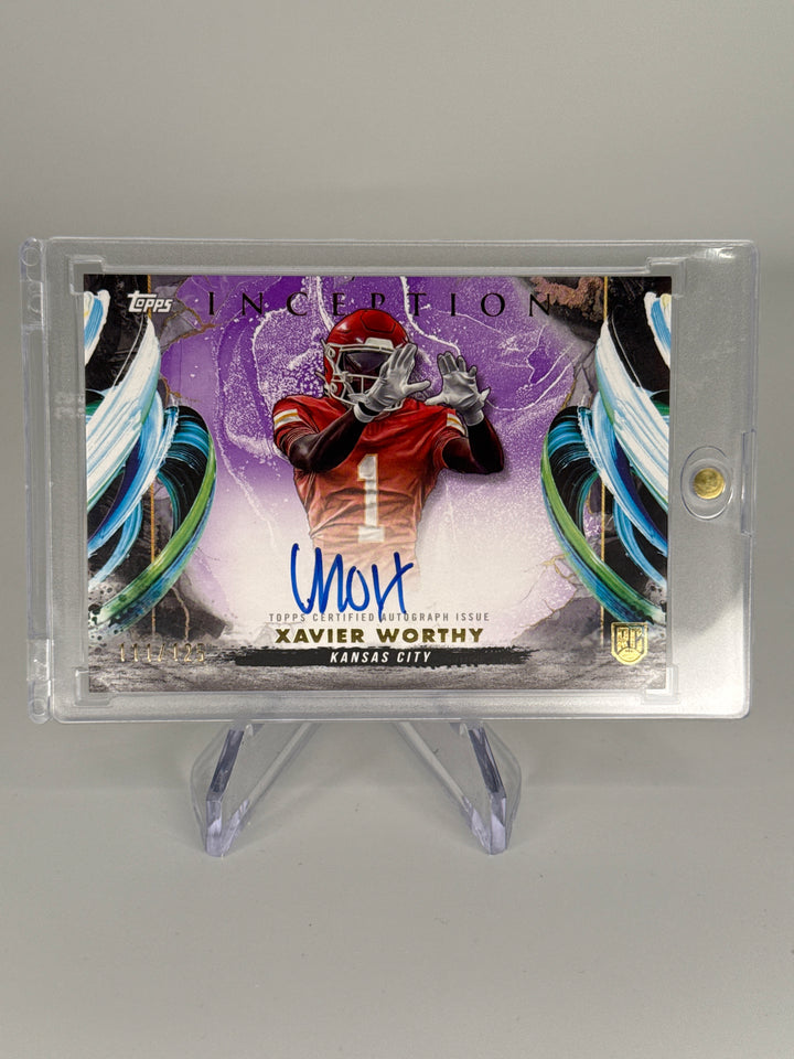 Xavier Worthy 2024 Topps Inception Rookie Auto Purple, 111/125