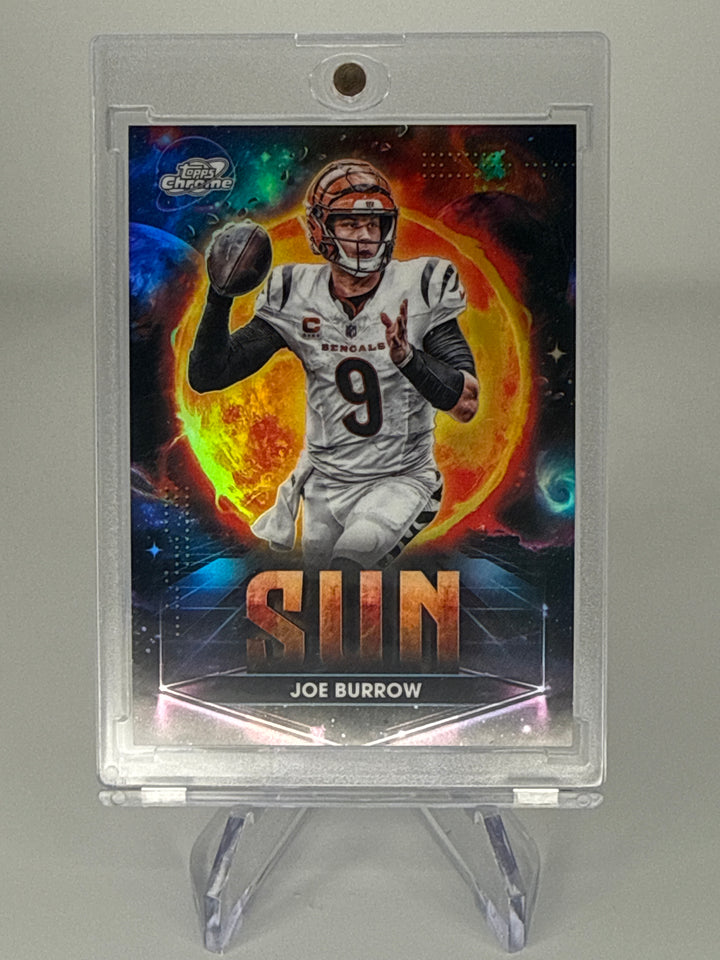 Joe Burrow 2025 Topps Cosmic Chrome Planetary Pursuit The Sun SSP Case Hit