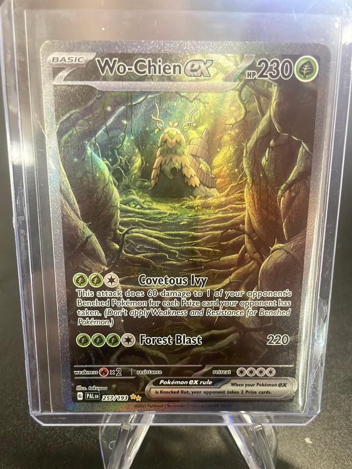 Pokemon TCG 2023 Wo-Chien EX Scarlet and Violet Full Art Special Illustration Holofoil, 257/193