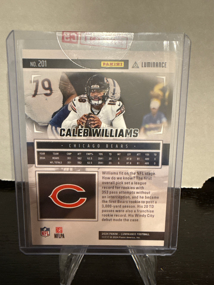 Caleb Williams 2024 Panini Luminance SSP Mystery Redemption Rookie