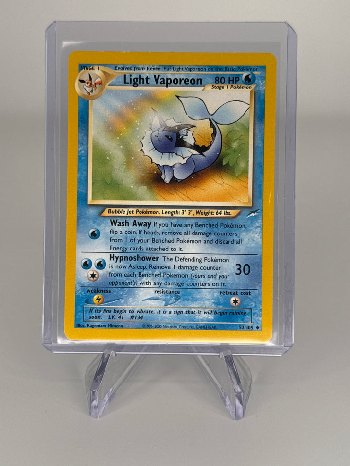Pokemon TCG 2002 Light Vaporeon Neo Destiny, 52/105