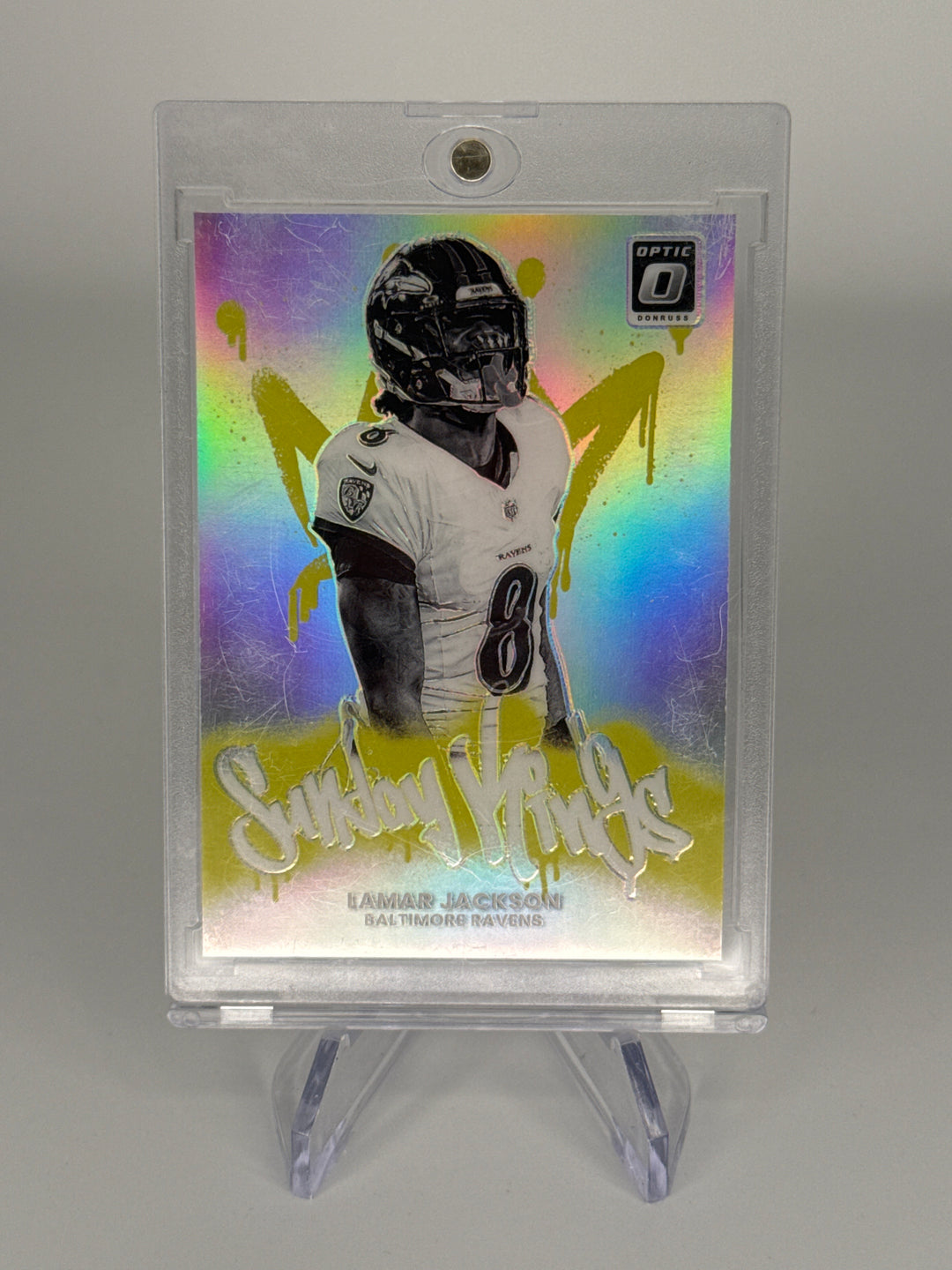 Lamar Jackson 2025 Panini Donruss Optic Sunday Kings SSP Case Hit