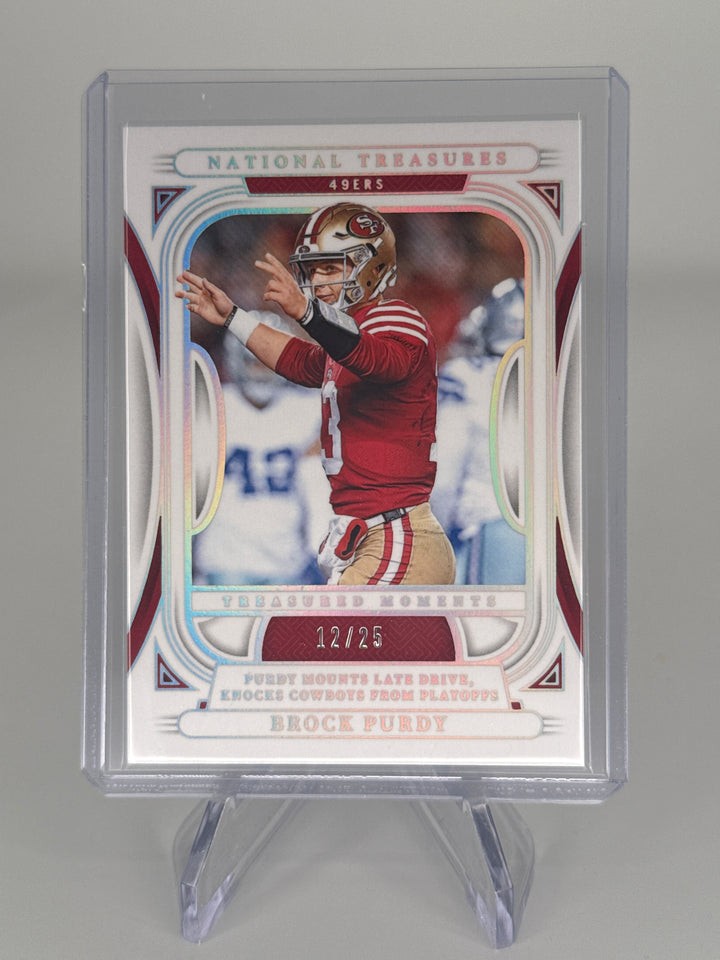 Brock Purdy 2024 Panini National Treasures Treasured Moments Auto, 12/25