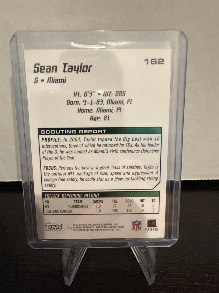 Sean Taylor 2004 Topps Draft Picks & Prospects Chrome Rookie Card