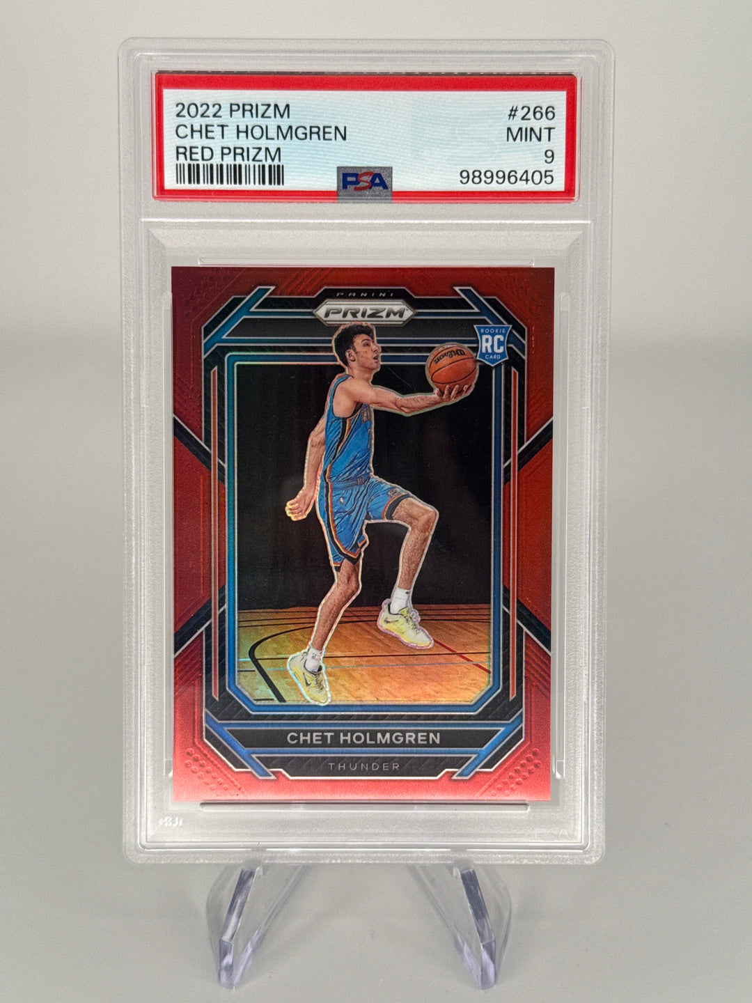 Chet Holmgren 2022 Panini Prizm Red Prizm Rookie, 273/299, PSA 9 Mint