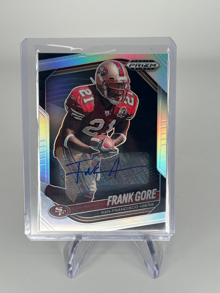 Frank Gore 2025 Panini Prizm Black Silver Prizm Auto