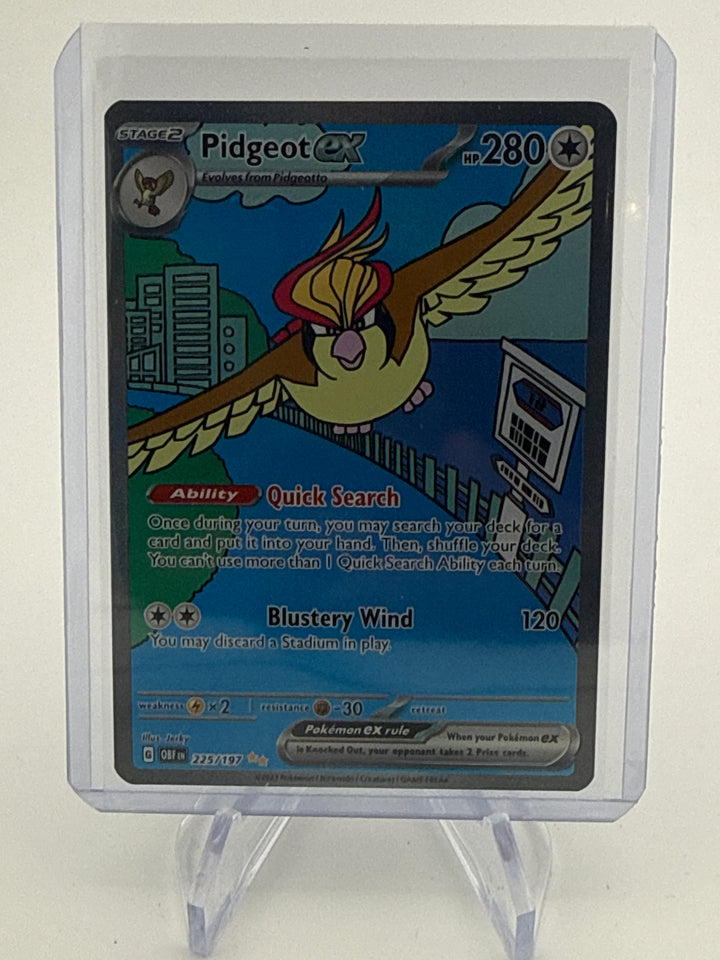 Pokemon TCG 2023 Pidgeot EX Obsidian Flames Special Illustration Rare Holofoil, 225/197