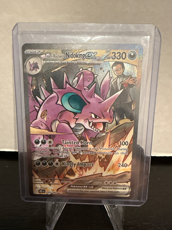 Pokemon TCG 2025 Team Rocket's Nidoking EX Destined Rivals Full Art Special Illustration Rare, 233/182