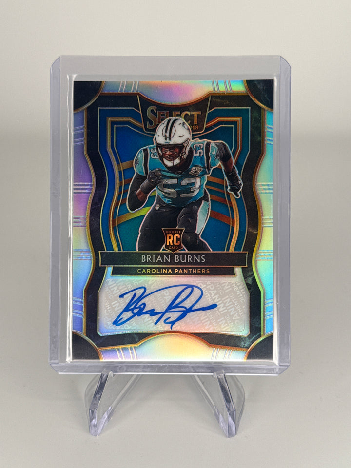 Brian Burns 2019 Panini Select Silver Rookie Auto, 167/199