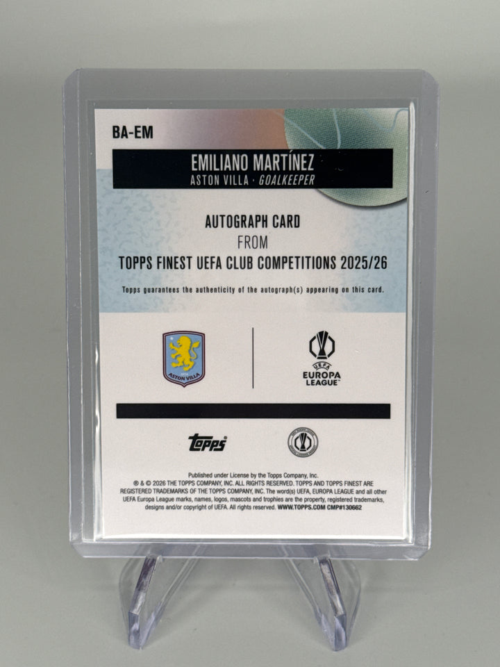 Emiliano Martinez 2026 Topps Finest Auto