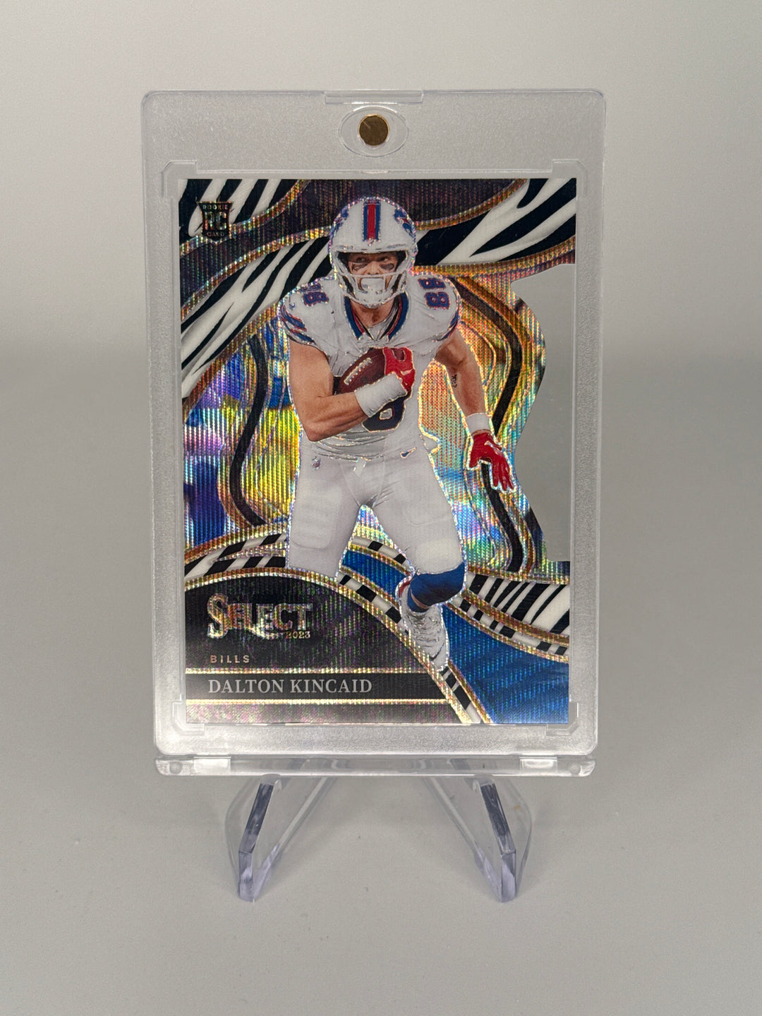 Dalton Kincaid 2023 Panini Select Die Cut Zebra SSP Rookie